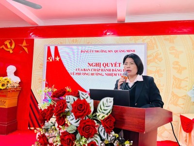 Đảng bộ trường mầm non Quảng Minh tổ chức hội nghị quán triệt, triển khai...
